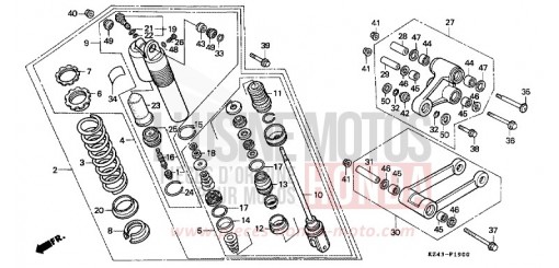 KISSEN, HINTEN (CR125RL) CR125RL de 1990